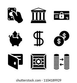 Economy vector icon set. hold, stack, earnings and greed icons vector illustration.