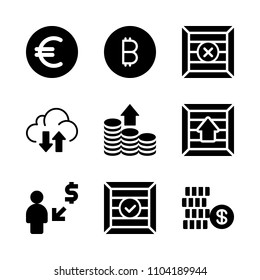 Economy vector icon set. import, rich, usd and buy icons vector illustration.