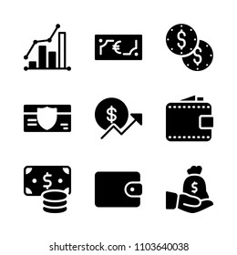 Economy vector icon set. investment, profit, buy and app icons vector illustration.