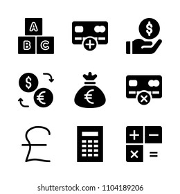Economy vector icon set. jackpot, president, greed and uk icons vector illustration.