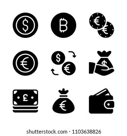 Economy vector icon set. linen, rain, pocket and pay icons vector illustration.