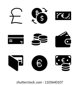 Economy vector icon set. paper, chip, arrow and financial icons vector illustration.