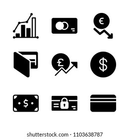 Economy vector icon set. payment, economy, dollar and grow icons vector illustration.