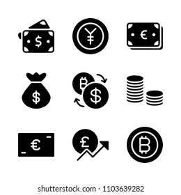 Economy vector icon set. rain, price, e-commerce and europe icons vector illustration.