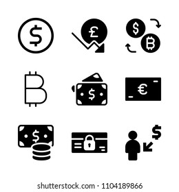 Economy vector icon set. report, golden, loan and bank icons vector illustration.