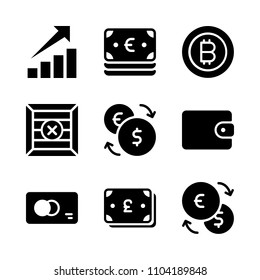 Economy vector icon set. royal mint, mining, industry and buy icons vector illustration.