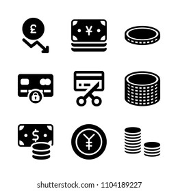 Economy vector icon set. shop, buy, banking and payment icons vector illustration.