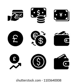 Economy vector icon set. silver, golden, finance and riches icons vector illustration.