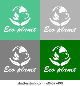Eco-organic emblems, vector