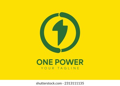 Eco-Power Surge: One Flash Logo for Green Energy Solutions