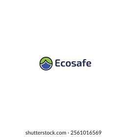 Ecosafe modern logo design concept