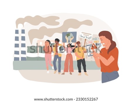 Eco-shaming isolated concept vector illustration. Eco anxiety, internet shaming, ecological activist, feelings abuse, propaganda, marketing strategy, consumerism, green movement vector concept.