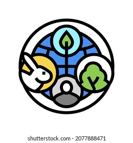 ecosystem ecology color icon vector. ecosystem ecology sign. isolated symbol illustration