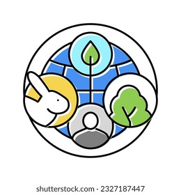 ecosystem ecology color icon vector. ecosystem ecology sign. isolated symbol illustration