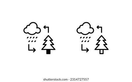 Diseño de iconos de ecosistema con ilustración de fondo blanco