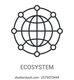 Ecosystem Icon Vector Illustration Line Style