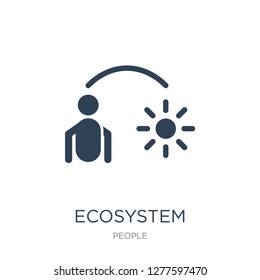 ecosystem icon vector on white background, ecosystem trendy filled icons from People collection, ecosystem vector illustration