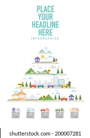 Ecosystem Info graphic icon set diagram/ ecology icon layout design