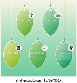 ecosystem infographic leaf,vector illustration