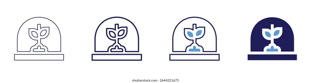 Ecosystem structure icon in 4 different styles. Thin Line, Line, Bold Line, Duotone. Duotone style. Editable stroke.