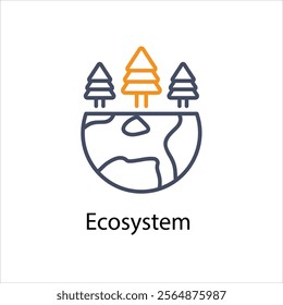 Ecosystem Vector icon stock illustration