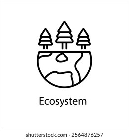 Ecosystem Vector icon stock illustration