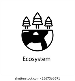 Ecosystem Vector icon stock illustration