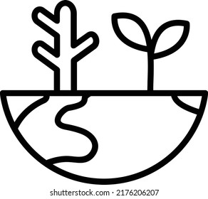 Ecosystem Vector Line Icon Design