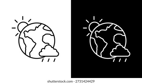 Ökosystem White Icon Set Vektor