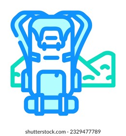 ecotourism environmental color icon vector. ecotourism environmental sign. isolated symbol illustration