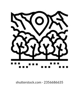 ecotourism environmental line icon vector. ecotourism environmental sign. isolated contour symbol black illustration