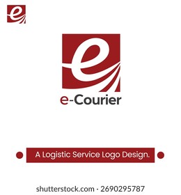 e-Courier Logo - A Logistic Services Logo Design Idea For Courier, Delivery Services