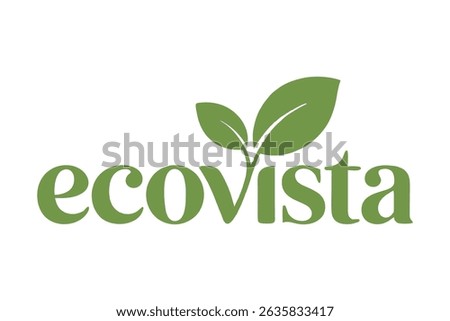 EcoVista Green Leaf Logo Design	
