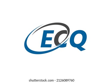 Carta ECQ diseño creativo elegante del logo de swoosh