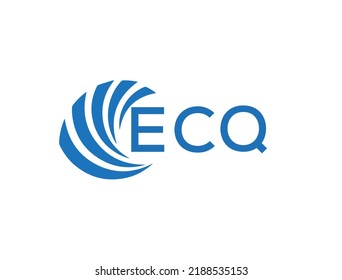 ECQ letter logo design on white background. ECQ creative circle letter logo concept. ECQ letter design.
