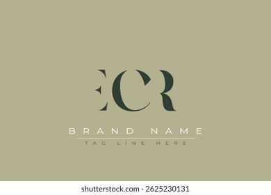 ECR abstract letter logo design. This logo is designed by three abstract letters.