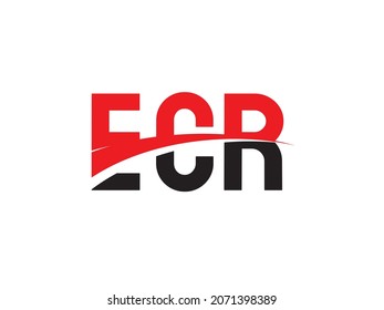 ECR-Brief Erstmalige Logo-Design-Vektorgrafik