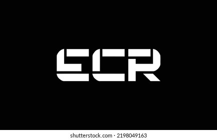 Ilustración de vectores de plantilla de diseño de logotipo inicial de carta ECR