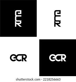 ECG-Anfangsbuchstaben für Monogramm-Logo-Design