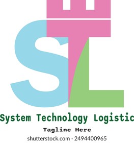 ecreadsgn STL - System Technology Logistic - Logo in Candy Color - Editable