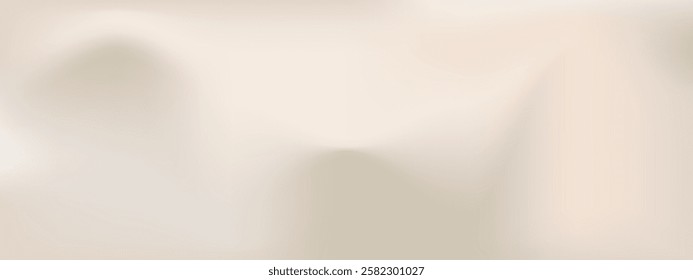 Ecru beige gradient wave background. Light cream and ecru gradation background. Vector illustration for design cosmetic or wallpaper.