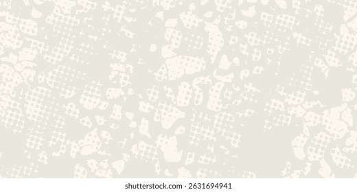 Ecru grain paper texture. Vintage textured background with dots, speckles, specks, flecks and particles. Craft repeating wallpaper. Natural cream grunge surface background. Vector backdrop modern