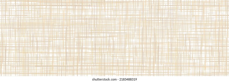 Ecru seamless pattern imitating linen or gauze. Hessian sackcloth woven background. Homespun rough jute burlap fabric. Cotton tablecloth. Worn canvas texture.