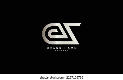ECS, CS, ES, SE, SC, Abstract initial monogram letter alphabet logo design