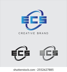 Ícone de design do logotipo inicial do ECS