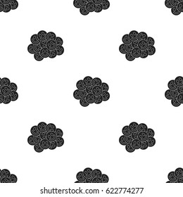 Ecstasy icon in black style isolated on white background. Drugs pattern stock vector illustration.