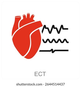 Design de conceito de ícone de vetor ECT