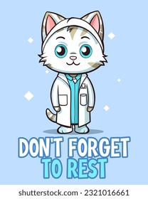 ector Art, Illustration Beautiful Doctor Cat