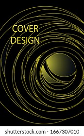 ector black-yellow background consisting of circles. Minimal design. Bright gradient background. A template for the design. Abstract form. Modern cover template, eps