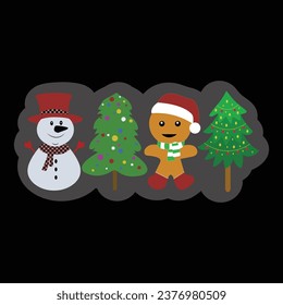 ector Christmas Gnomes illustration. Gnome collection. Cute set with elf isolated on white. Cartoon characters. Xmas design for holidays decoration, greeting cards, gift tags, t-shirt print